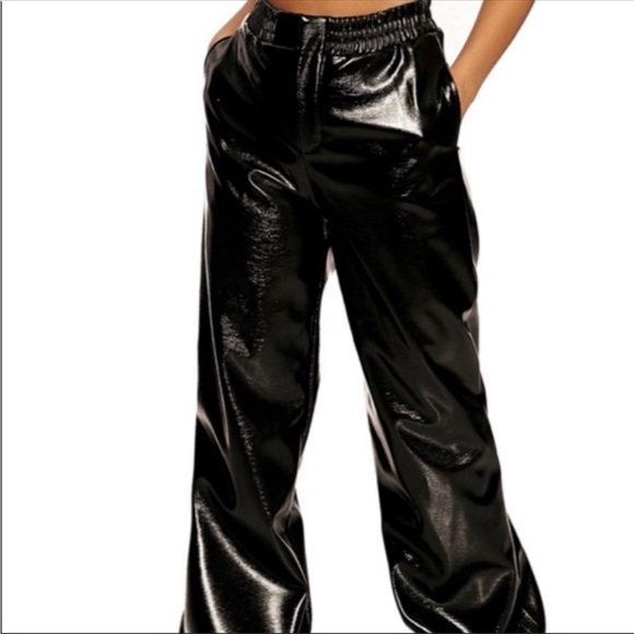 naked wardrobe Pants - Brand New!!!!Wide Black Faux Leather Pants